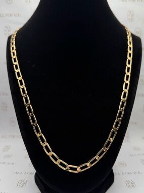 Men’s 14K Gold Filled Paperclip Chain 24” 5mm ✨ Bold Statement Necklace